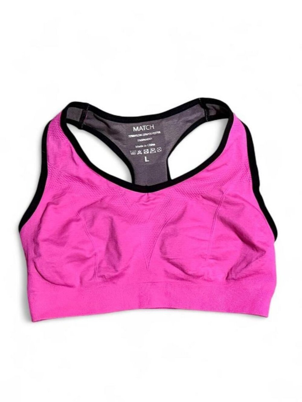 Victoria's Secret Pink Sports Bra Black Trim L